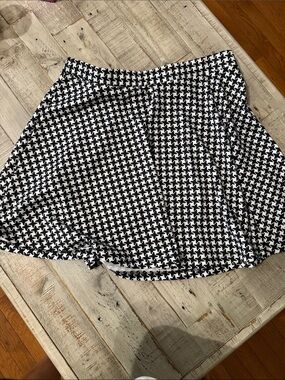 Black & White Houndstooth Mini Skirt